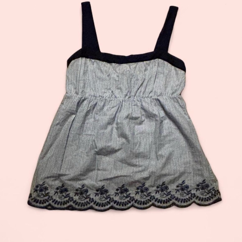 Brooks Brothers Black and Gray Camisole